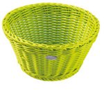corbeille à pain en polypropylène ronde ø 18 cm verte