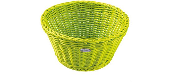 corbeille à pain en polypropylène ronde ø 18 cm verte