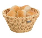 corbeille à pain en polypropylène ronde ø 18 cm beige