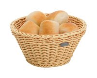 corbeille à pain en polypropylène ronde ø 18 cm beige