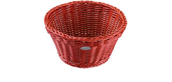 corbeille à pain en polypropylène ronde ø 18 cm rubis