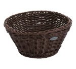corbeille à pain en polypropylène ronde ø 18 cm marron