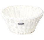 corbeille à pain en polypropylène ronde ø 18 cm blanche