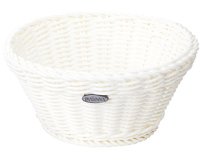 corbeille à pain en polypropylène ronde ø 18 cm blanche