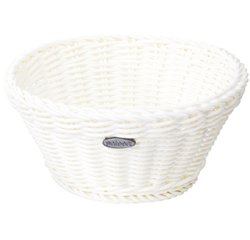 corbeille à pain en polypropylène ronde ø 18 cm blanche