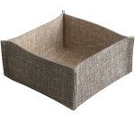 Barket panière effet lin 13 x 13 x 7 cm gris /beige