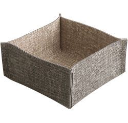 Barket panière effet lin 13 x 13 x 7 cm gris /beige