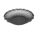 Suzanne corbeille à pain ronde en inox noir Ø24 cm