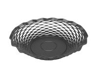 Suzanne corbeille à pain ronde en inox noir Ø24 cm