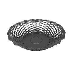 Suzanne corbeille à pain ronde en inox noir Ø24 cm