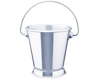 mini seau en acier inoxydable 75 cl ø 12,5 cm h 12,5 cm