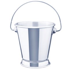 mini seau en acier inoxydable 75 cl ø 12,5 cm h 12,5 cm