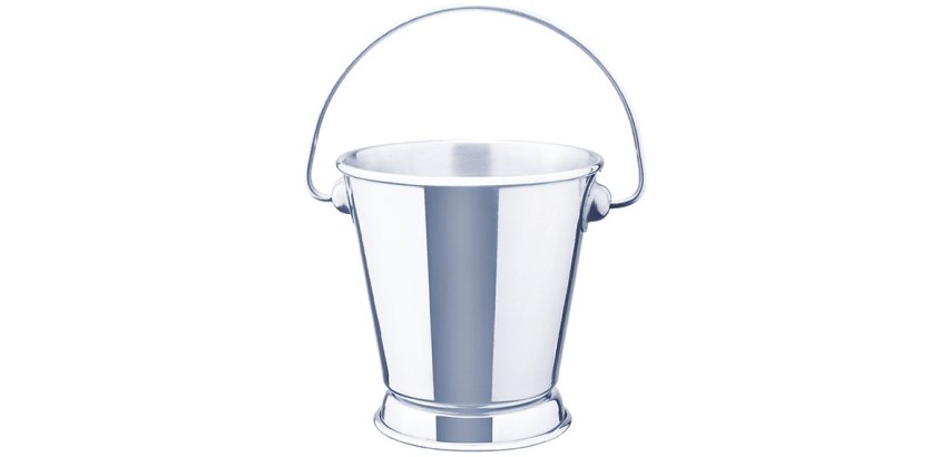 mini seau en acier inoxydable 75 cl ø 12,5 cm h 12,5 cm