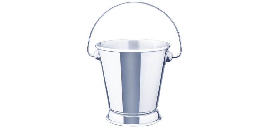 mini seau en acier inoxydable 75 cl ø 12,5 cm h 12,5 cm