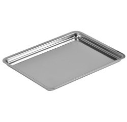 plat pâtissiers inox à bords plat 18x13 cm