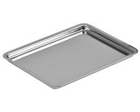plat pâtissier inox à bords plat 20x16 cm