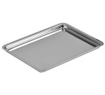 plat pâtissier inox à bords plat 23x17 cm