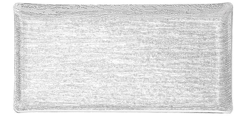 PAP plat à glaces transparents avec bords 60x40 cm