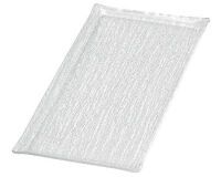 PAP plat crystal transparent avec bords 20x40 cm