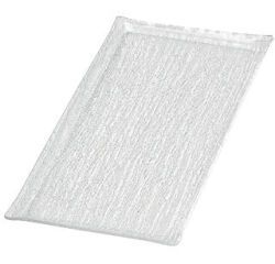 PAP plat crystal transparent avec bords 20x40 cm
