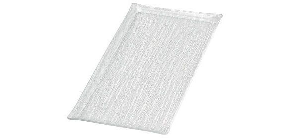PAP plat crystal transparent avec bords 20x40 cm