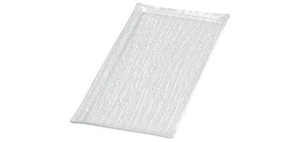 PAP plat crystal transparent avec bords 20x40 cm