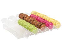 présentoir à macarons PMMA 5 rangs plats 32.5x31.5x6.5 cm