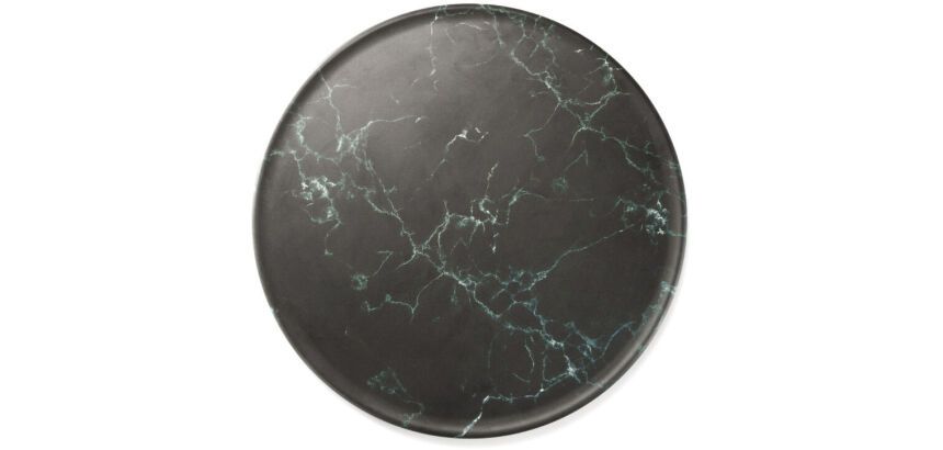 plat de présentation rond en mélamine marbré 32.5 cm