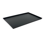 plat de présentation ABS aspect fonte noire 60x40 cm