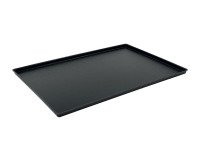 plat de présentation ABS aspect fonte noire 60x40 cm