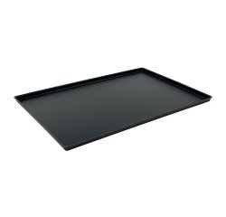 plat de présentation ABS aspect fonte noire 60x40 cm