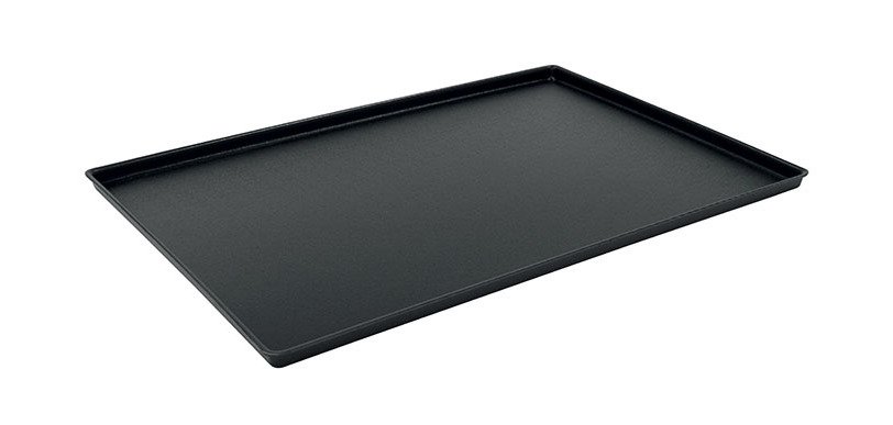 plat de présentation ABS aspect fonte noire 60x40 cm