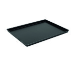 plat de présentation ABS aspect fonte noire 40x30 cm