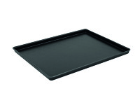 plat de présentation ABS aspect fonte noire 40x30 cm