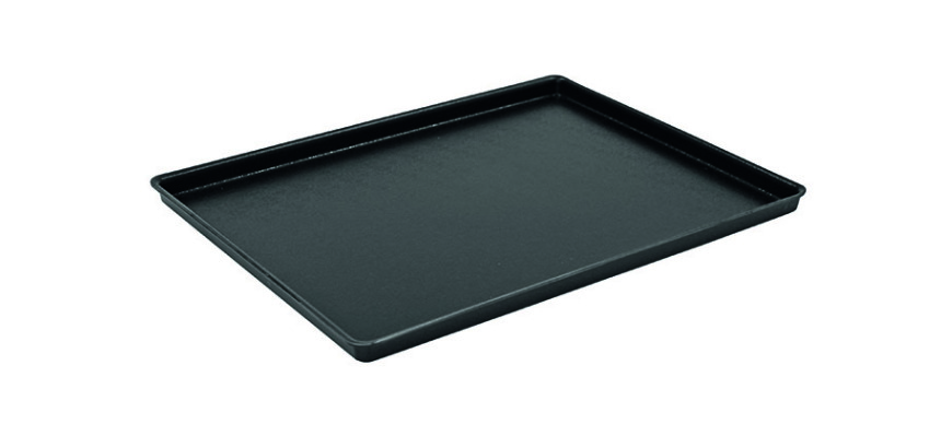 plat de présentation ABS aspect fonte noire 40x30 cm