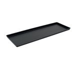 plat de présentation ABS aspect fonte noire 58x19.5 cm