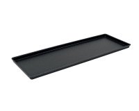 plat de présentation ABS aspect fonte noire 58x19.5 cm