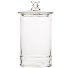 bocal confiseur en verre avec couvercle 24.5x11.5 cm