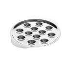 plat en acier inoxydable 12 escargots