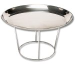 support chromé pour plateau de fruits de mer h 19 cm