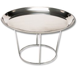 support chromé pour plateau de fruits de mer h 19 cm