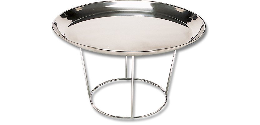 support chromé pour plateau de fruits de mer h 19 cm