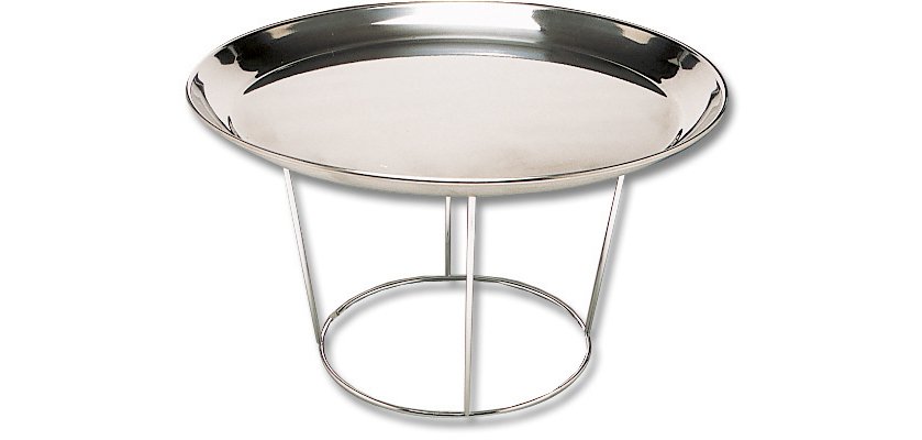 support chromé pour plateau de fruits de mer h 19 cm