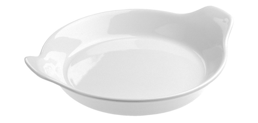 Plat a oeufs en porcelaine blanche ø 15 cm