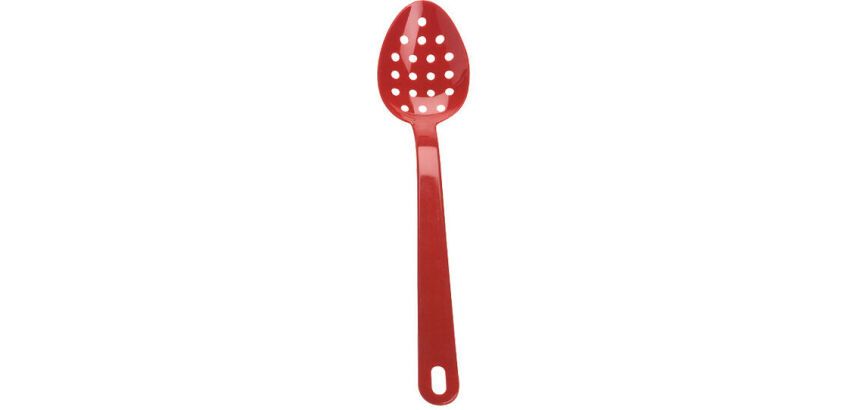 cuillère Exoglass perforée 34 cm rouge