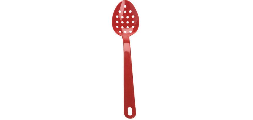 cuillère Exoglass perforée 34 cm rouge