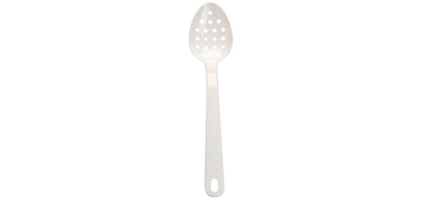 cuillère Exoglass perforée 34 cm blanc