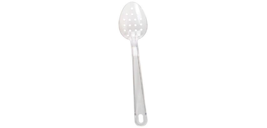 cuillère Exoglass perforée 34 cm transparente