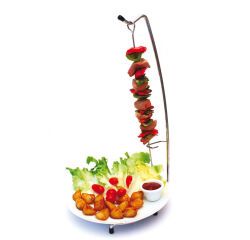 Support à brochette en acier inoxydable
