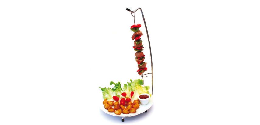Support à brochette en acier inoxydable